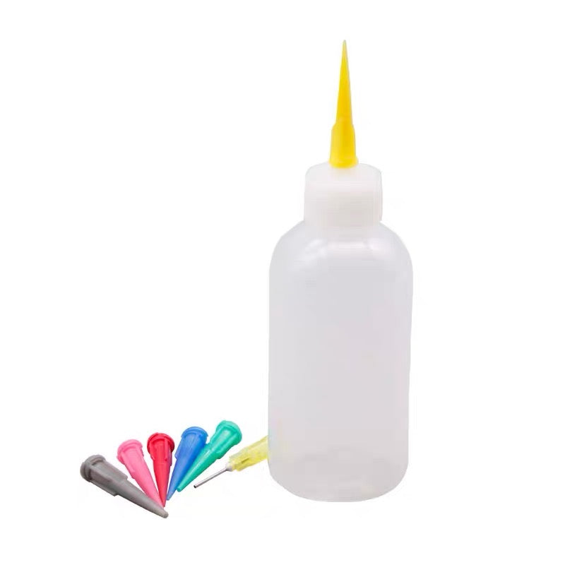 擠泥漿樽 + 粗細針咀5個 | Plastic Squeeze Bottle + 5 Tips of Various Sizes