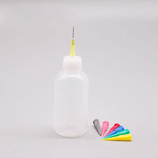擠泥漿樽 + 粗細針咀5個 | Plastic Squeeze Bottle + 5 Tips of Various Sizes
