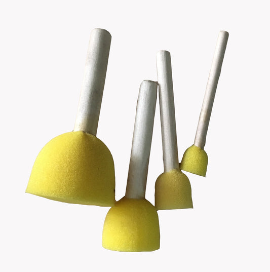 小海綿棒套裝 (四件)  | Wooden Handle Sponge Brush (4-piece set)